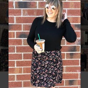 Mossimo Floral Corduroy Skirt